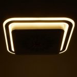 Светильник  670014N LED 80Вт 3 режима 3000-6000К диммер белый-черный 50х50х9 см