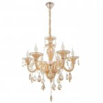 Люстра 670016/6 E14 40Вт золото 60х60х116 см