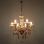 Люстра 670016/6 E14 40Вт золото 60х60х116 см