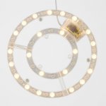 Лампа модуль светодиодный с драйвером 48Вт 3 режима 3000-6000К  белый 27х27х2 см