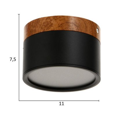 Светильник LED 12Вт 4000К черный 11х11х7,5 см Светильник LED 12Вт 4000К черный 11х11х7,5 см