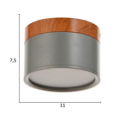 Светильник LED 12Вт 4000К серый 11х11х7,5 см Светильник LED 12Вт 4000К серый 11х11х7,5 см