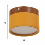 Светильник LED 12Вт 4000К желтый 11х11х7,5 см