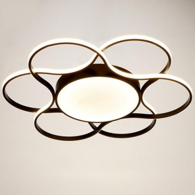 Люстра 669518 LED 140Вт 4000К черный 80х80х6 см