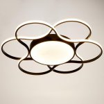 Люстра 669518 LED 140Вт 4000К черный 80х80х6 см