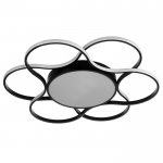 Люстра 669518 LED 140Вт 4000К черный 80х80х6 см