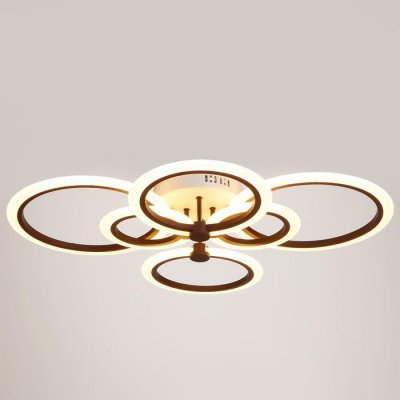 Люстра с ПДУ 669526 LED 144Вт 3000-6000К диммер кофе 78х58х12 см