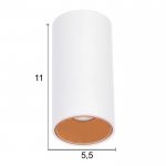 Светильник 671513/1 LED 7Вт белый-золото 5,5х5,5х10 см