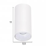 Светильник 671514/1 LED 7Вт белый-серебро 5,5х5,5х10 см