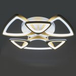 Люстра с ПДУ 661317/6 LED 130Вт диммер 3 режима 3000-6000К белый 62x62x8 см
