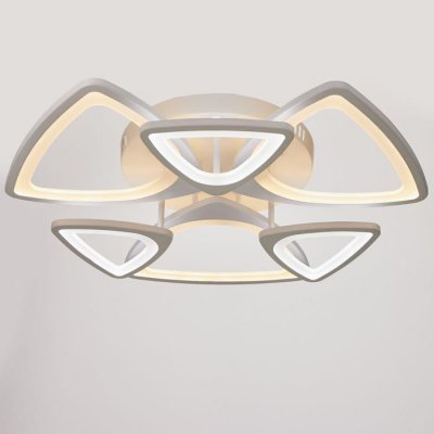 Люстра с ПДУ 661317/6 LED 130Вт диммер 3 режима 3000-6000К белый 62x62x8 см