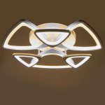 Люстра с ПДУ 661317/6 LED 130Вт диммер 3 режима 3000-6000К белый 62x62x8 см