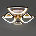 Люстра с ПДУ 661318/6 LED 130Вт диммер 3 режима 3000-6000К кофе 62x62x8 см