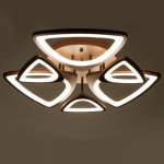 Люстра с ПДУ 661318/6 LED 130Вт диммер 3 режима 3000-6000К кофе 62x62x8 см