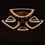 Люстра с ПДУ 661318/6 LED 130Вт диммер 3 режима 3000-6000К кофе 62x62x8 см