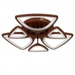 Люстра с ПДУ 661318/6 LED 130Вт диммер 3 режима 3000-6000К кофе 62x62x8 см