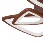 Люстра с ПДУ 661318/6 LED 130Вт диммер 3 режима 3000-6000К кофе 62x62x8 см