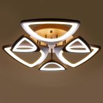 Люстра с ПДУ 661318/6 LED 130Вт диммер 3 режима 3000-6000К кофе 62x62x8 см