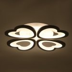 Люстра с ПДУ 661320/4 LED 112Вт диммер 3 режима 3000-6000К белый 58x58x8 см