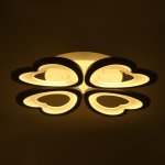 Люстра с ПДУ 661320/4 LED 112Вт диммер 3 режима 3000-6000К белый 58x58x8 см