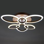 Люстра с ПДУ 661324/6 LED 126Вт диммер 3 режима 3000-6000К кофе 65x65x8 см