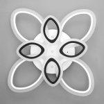 Люстра с ПДУ 661325/8 LED 188Вт диммер 3 режима 3000-6000К белый-черный 72,5x72,5x13 см