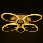 Люстра с ПДУ 661325/8 LED 188Вт диммер 3 режима 3000-6000К белый-черный 72,5x72,5x13 см