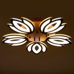 Люстра с ПДУ 661326/5 LED 95Вт диммер 3 режима 3000-6000К кофе 57x57x9 см