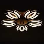 Люстра с ПДУ 661326/5 LED 95Вт диммер 3 режима 3000-6000К кофе 57x57x9 см