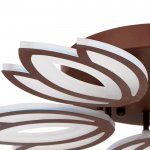 Люстра с ПДУ 661326/5 LED 95Вт диммер 3 режима 3000-6000К кофе 57x57x9 см