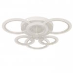 Люстра с ПДУ 661328/6 LED 108Вт диммер 3 режима 3000-6000К белый 54x54x9 см