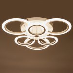 Люстра с ПДУ 661328/6 LED 108Вт диммер 3 режима 3000-6000К белый 54x54x9 см