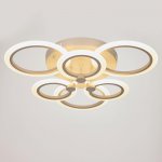 Люстра с ПДУ 661328/6 LED 108Вт диммер 3 режима 3000-6000К белый 54x54x9 см