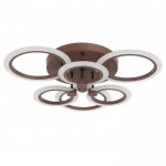 Люстра с ПДУ 661329/6 LED 108Вт диммер 3 режима 3000-6000К кофе 54x54x9 см