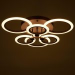 Люстра с ПДУ 661329/6 LED 108Вт диммер 3 режима 3000-6000К кофе 54x54x9 см