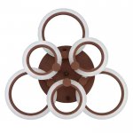 Люстра с ПДУ 661329/6 LED 108Вт диммер 3 режима 3000-6000К кофе 54x54x9 см