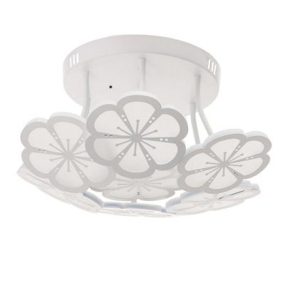 Люстра с ПДУ 661338/7 LED 140Вт диммер 3 режима 3000-6000К белый 56x56x13 см