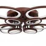 Люстра с ПДУ 661341/12 LED 190Вт диммер 3 режима 3000-6000К кофе 75x75x8 см