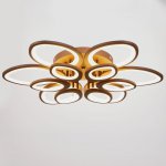 Люстра с ПДУ 661341/12 LED 190Вт диммер 3 режима 3000-6000К кофе 75x75x8 см