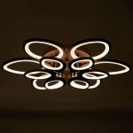 Люстра с ПДУ 661341/12 LED 190Вт диммер 3 режима 3000-6000К кофе 75x75x8 см