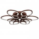 Люстра с ПДУ 661341/12 LED 190Вт диммер 3 режима 3000-6000К кофе 75x75x8 см