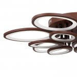 Люстра с ПДУ 661341/12 LED 190Вт диммер 3 режима 3000-6000К кофе 75x75x8 см