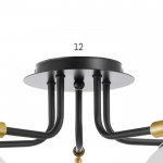 Люстра 6591176/5 E27 40Вт черный-золото 57х57х25 см