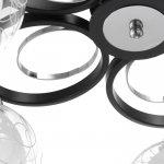 Люстра 6591183/5 E27 40Вт черный-хром 56х56х24 см