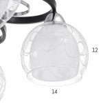 Люстра 6591183/5 E27 40Вт черный-хром 56х56х24 см