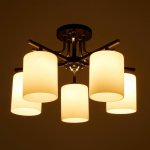 Люстра 6591193/5 E27 40Вт черный-хром 55х55х20 см