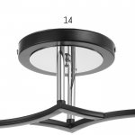 Люстра 6591196/2 E27 40Вт черный-хром 46х15х27 см