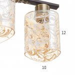 Люстра 6591198/6 E27 40Вт кофе-бронза 75х50х23 см