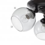 Люстра 6591199/3 E27 40Вт кофе 44х44х20 см