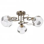 Люстра 6591200/3 E27 40Вт бронза 46х46х24 см